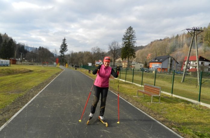 Roller skiing